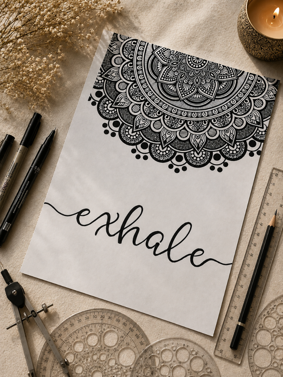 Inhale • Exhale — Mandala wall art