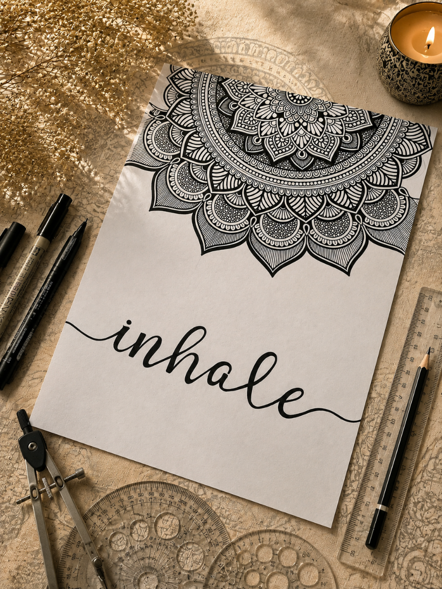 Inhale • Exhale — Mandala wall art