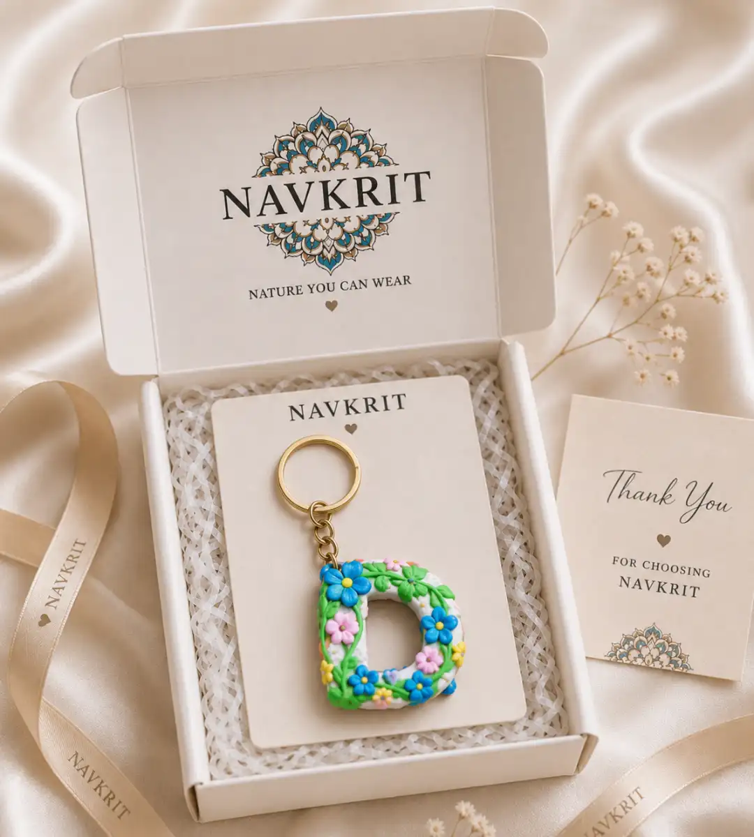 Floral keychain 