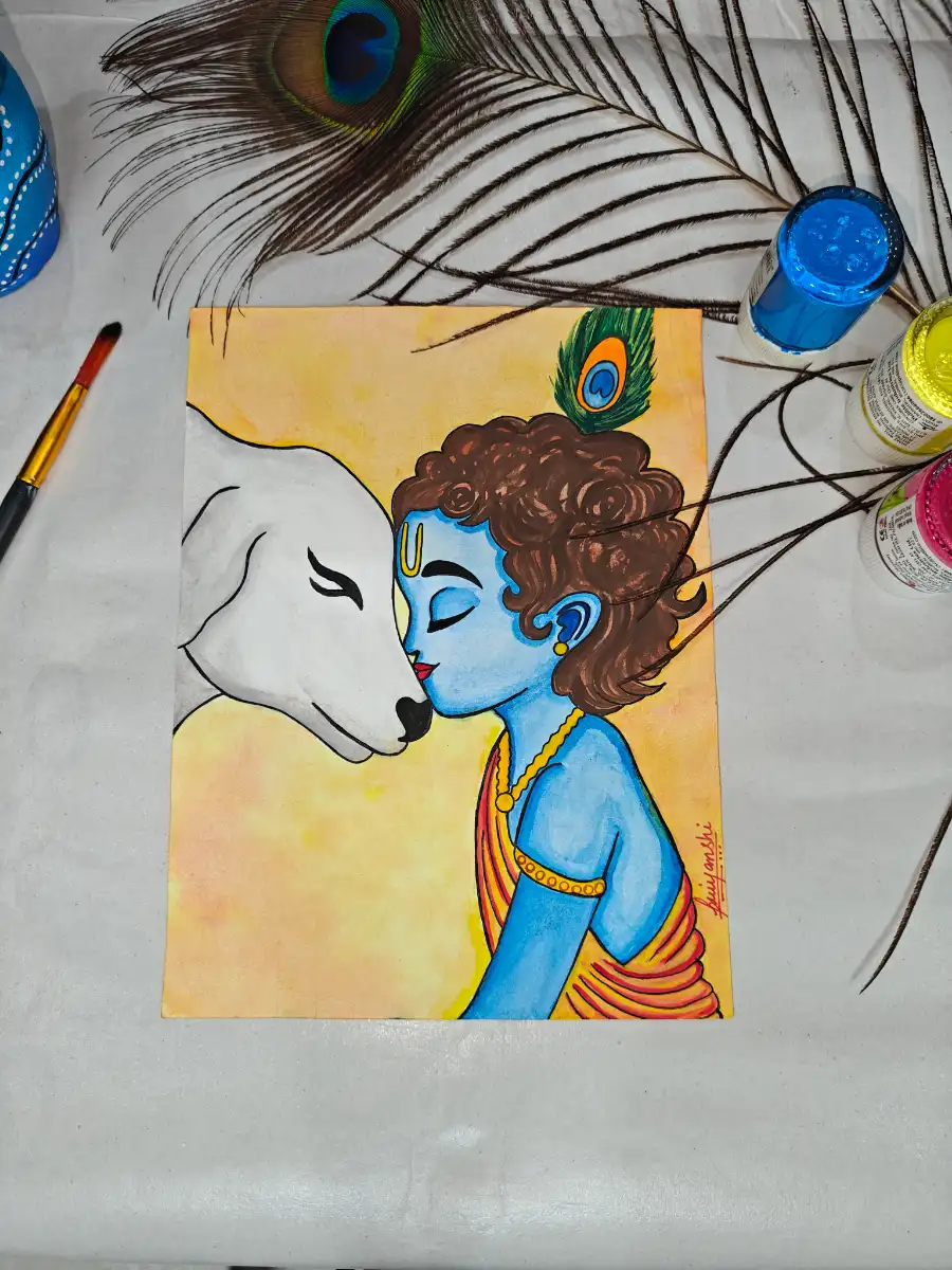 Krishna and Maiya (Unframed)