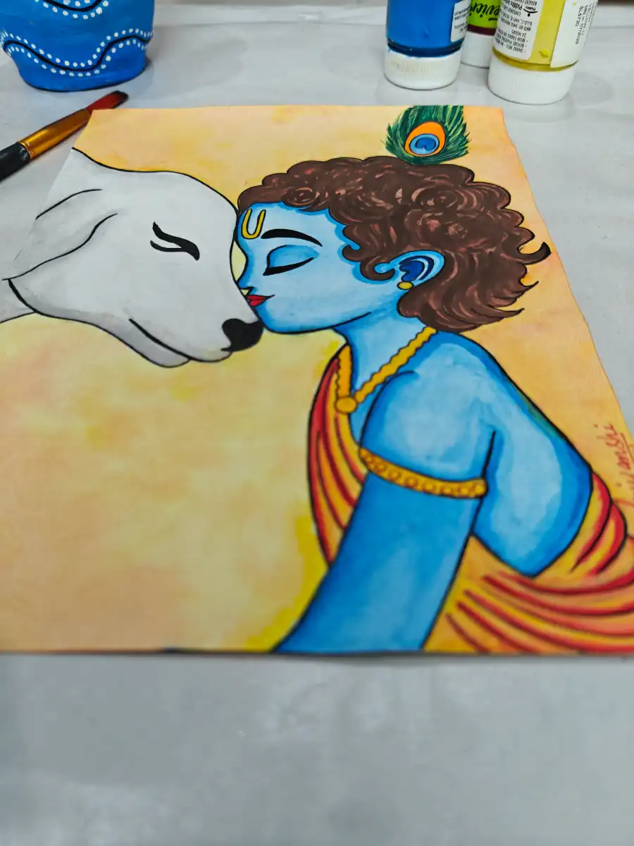Krishna and Maiya (Unframed)