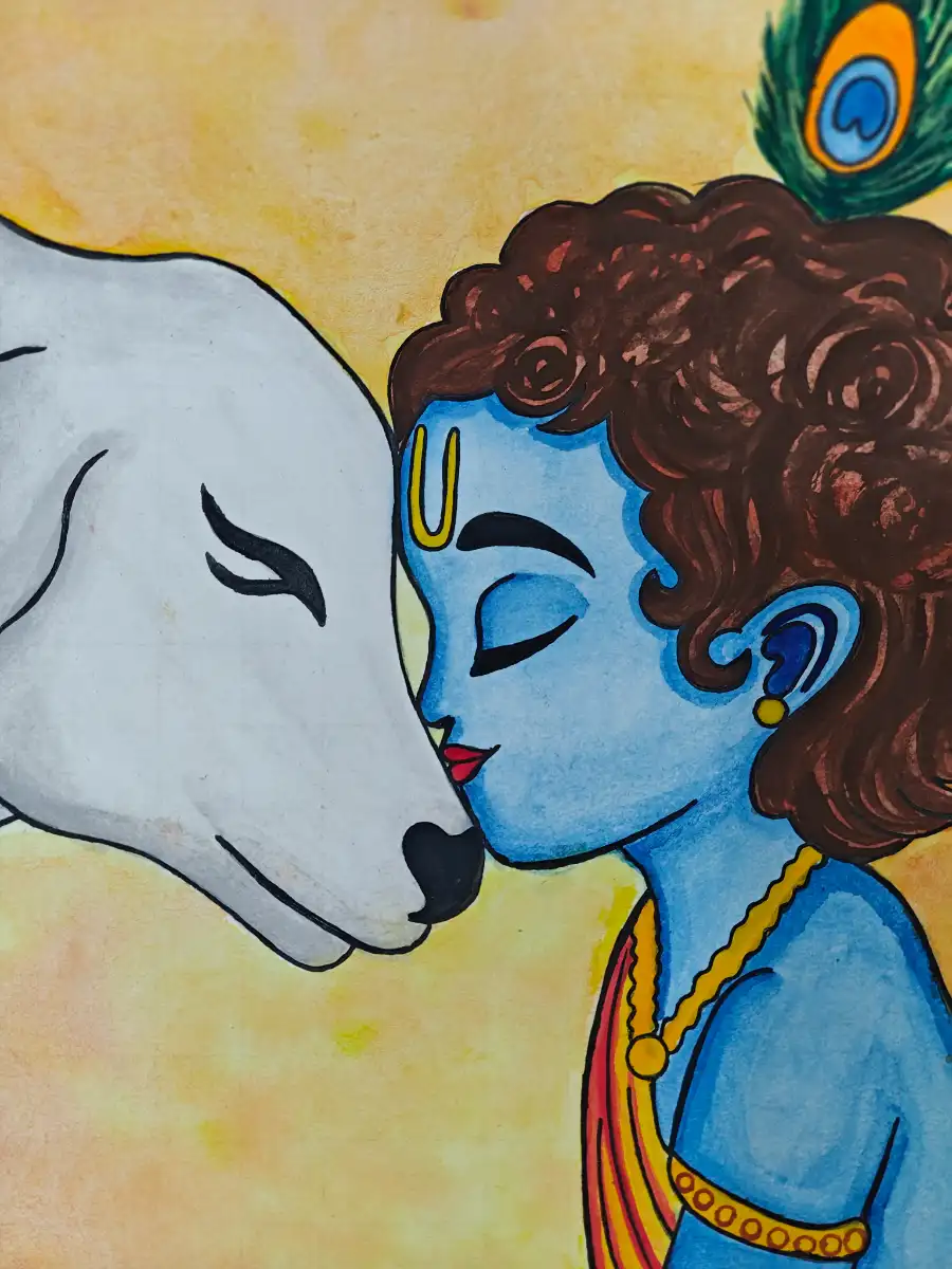 Krishna and Maiya (Unframed)