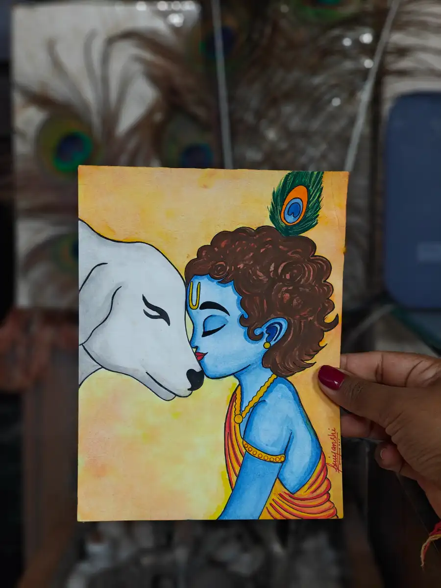Krishna and Maiya (Unframed)