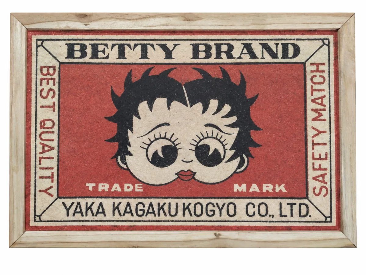 Betty-Boop Retro Canvas Framed Poster