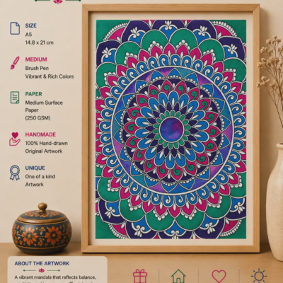 Colourful Mandala (Unframed)