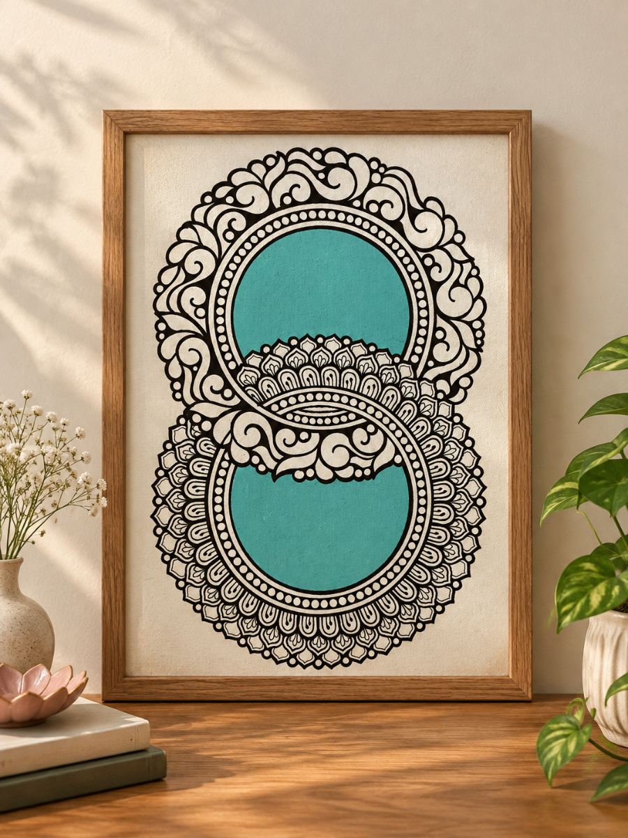 Teal Mandala Artwork 