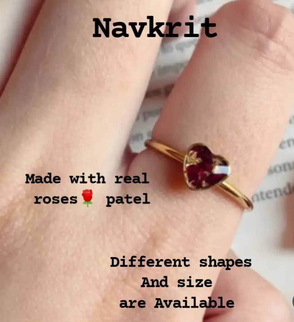Rose heart ring 