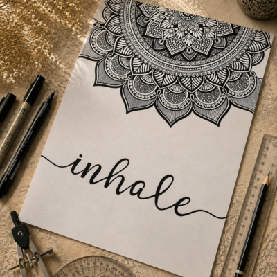 Inhale • Exhale — Mandala wall art